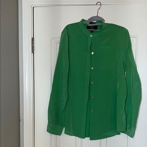 C. Wonder Green Button-Up Blouse